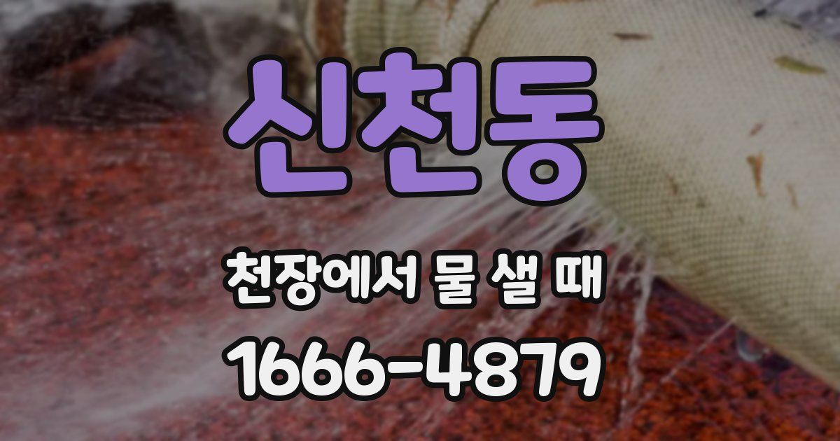 신천동 천장에서 물 샐 때