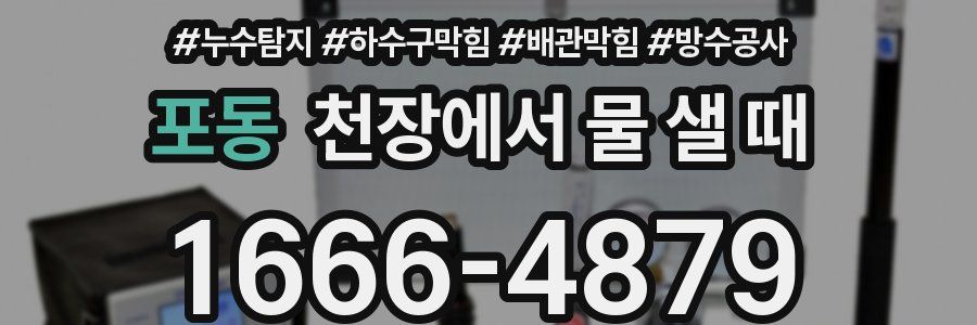 포동 천장에서 물 샐 때