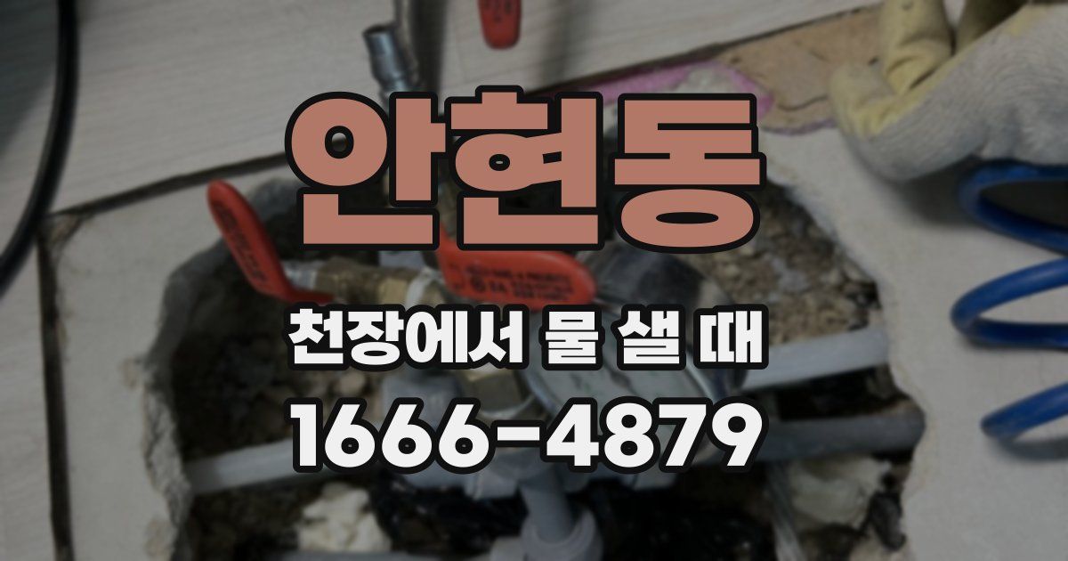 안현동 천장에서 물 샐 때