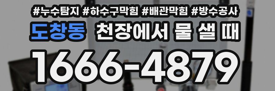 도창동 천장에서 물 샐 때