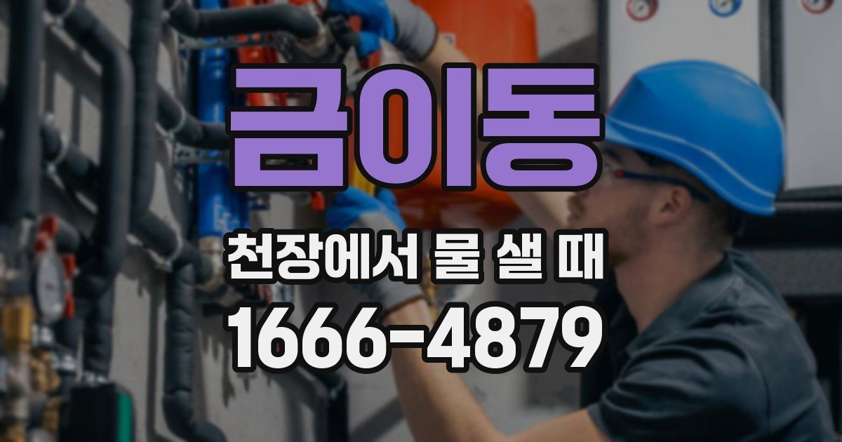 금이동 천장에서 물 샐 때