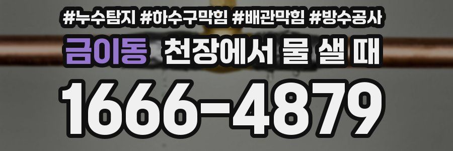 금이동 천장에서 물 샐 때