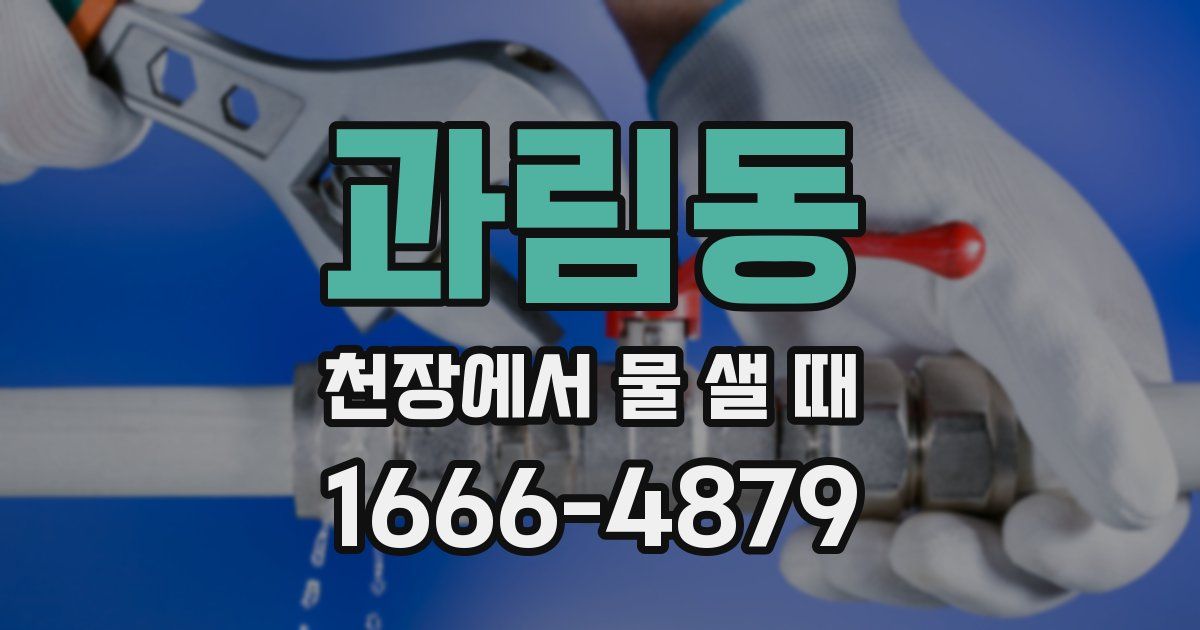과림동 천장에서 물 샐 때