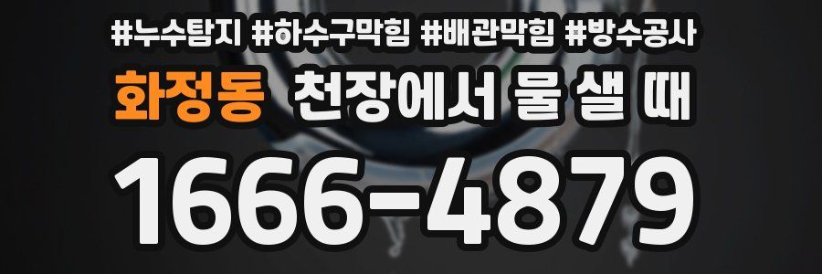 화정동 천장에서 물 샐 때