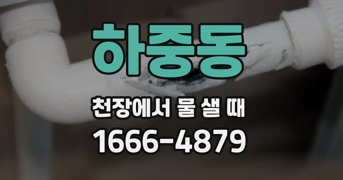 하중동 천장에서 물 샐 때