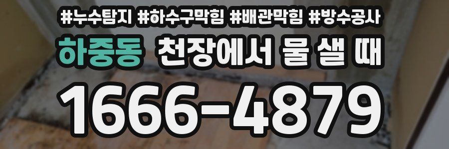 하중동 천장에서 물 샐 때