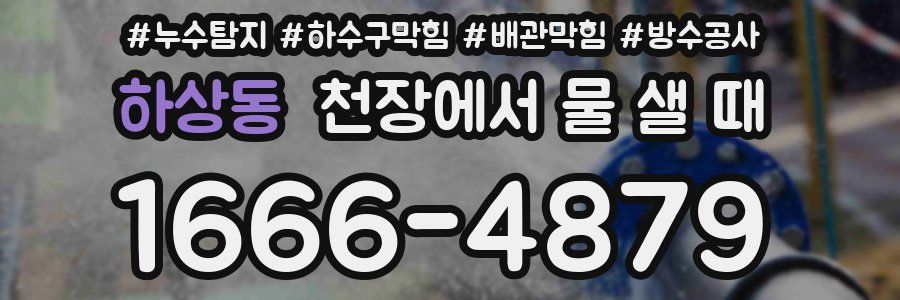 하상동 천장에서 물 샐 때