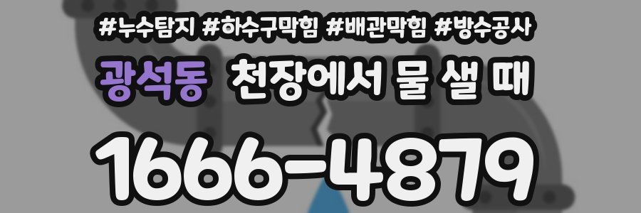 광석동 천장에서 물 샐 때