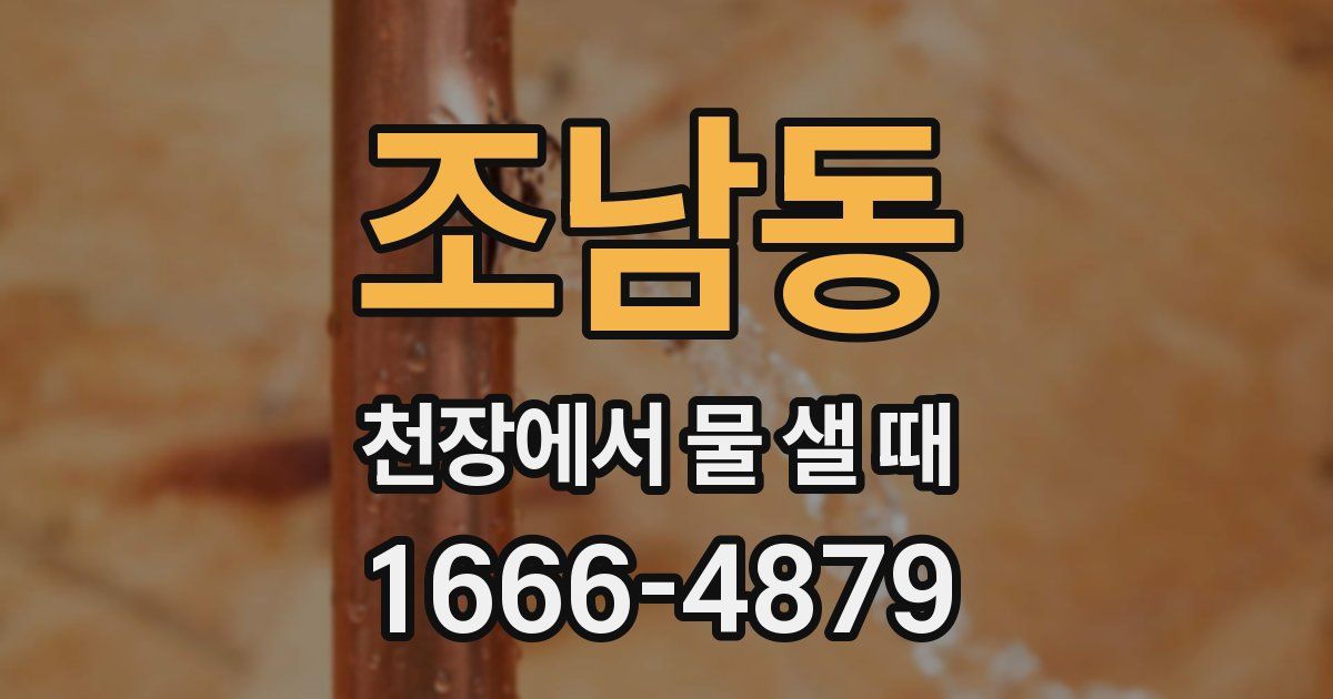 조남동 천장에서 물 샐 때