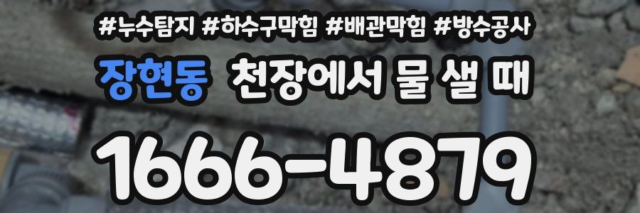 장현동 천장에서 물 샐 때