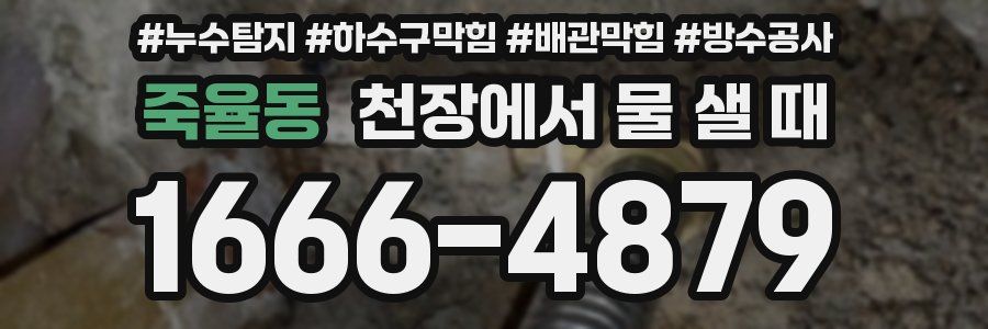 죽율동 천장에서 물 샐 때