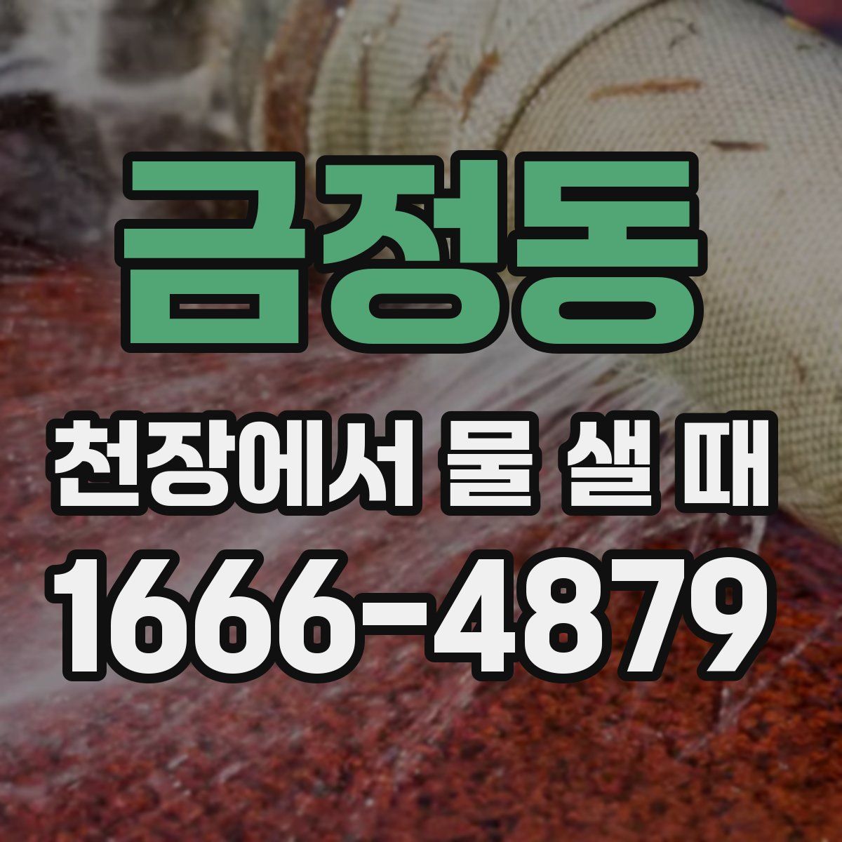 금정동 천장에서 물 샐 때