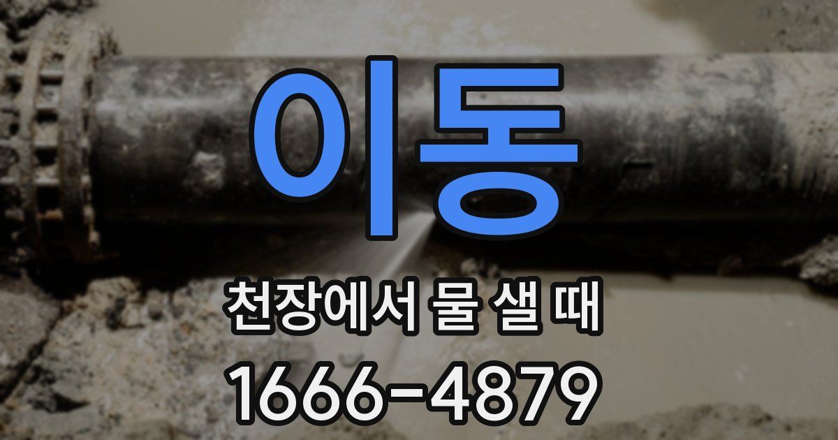 이동 천장에서 물 샐 때