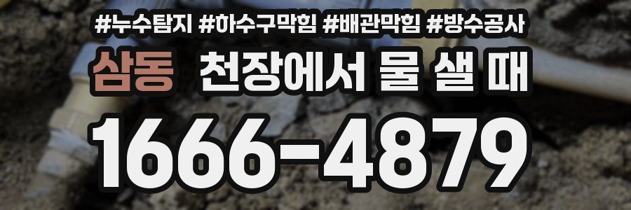 삼동 천장에서 물 샐 때