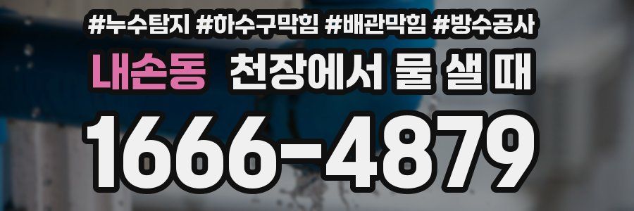 내손동 천장에서 물 샐 때