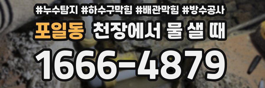 포일동 천장에서 물 샐 때
