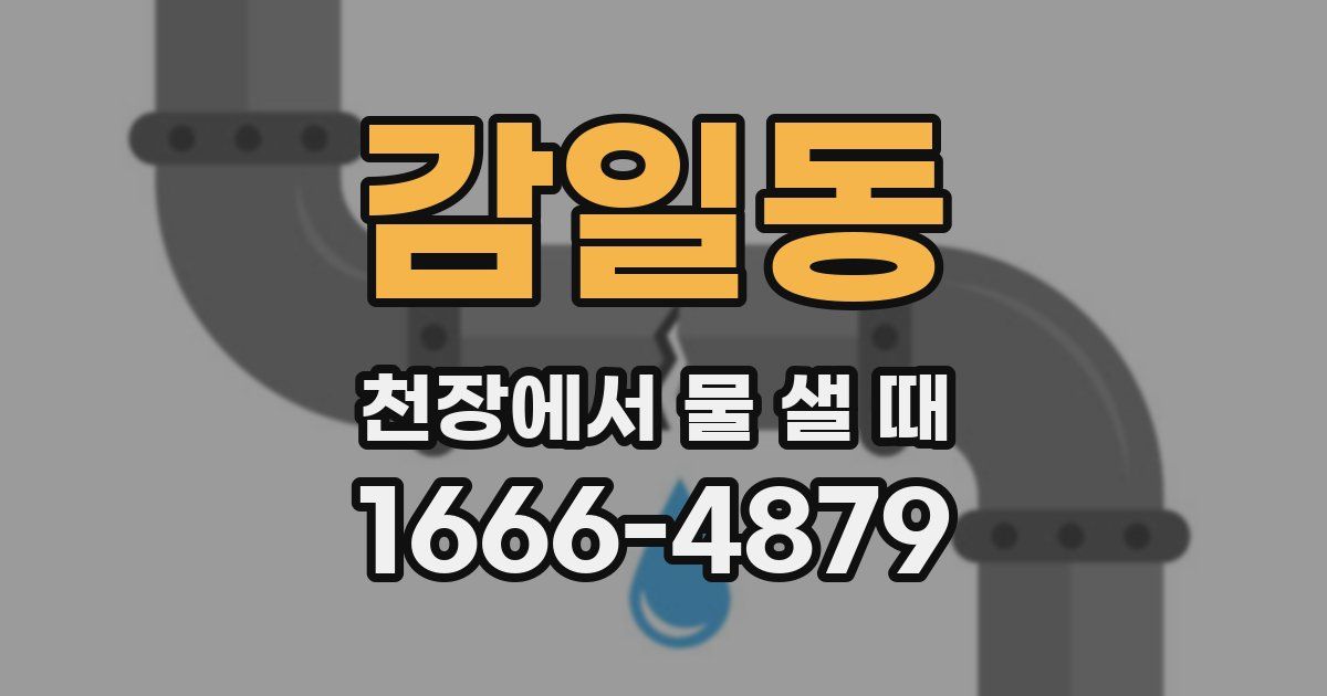 감일동 천장에서 물 샐 때