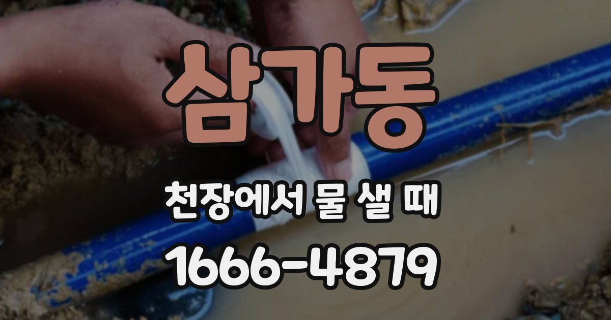 삼가동 천장에서 물 샐 때