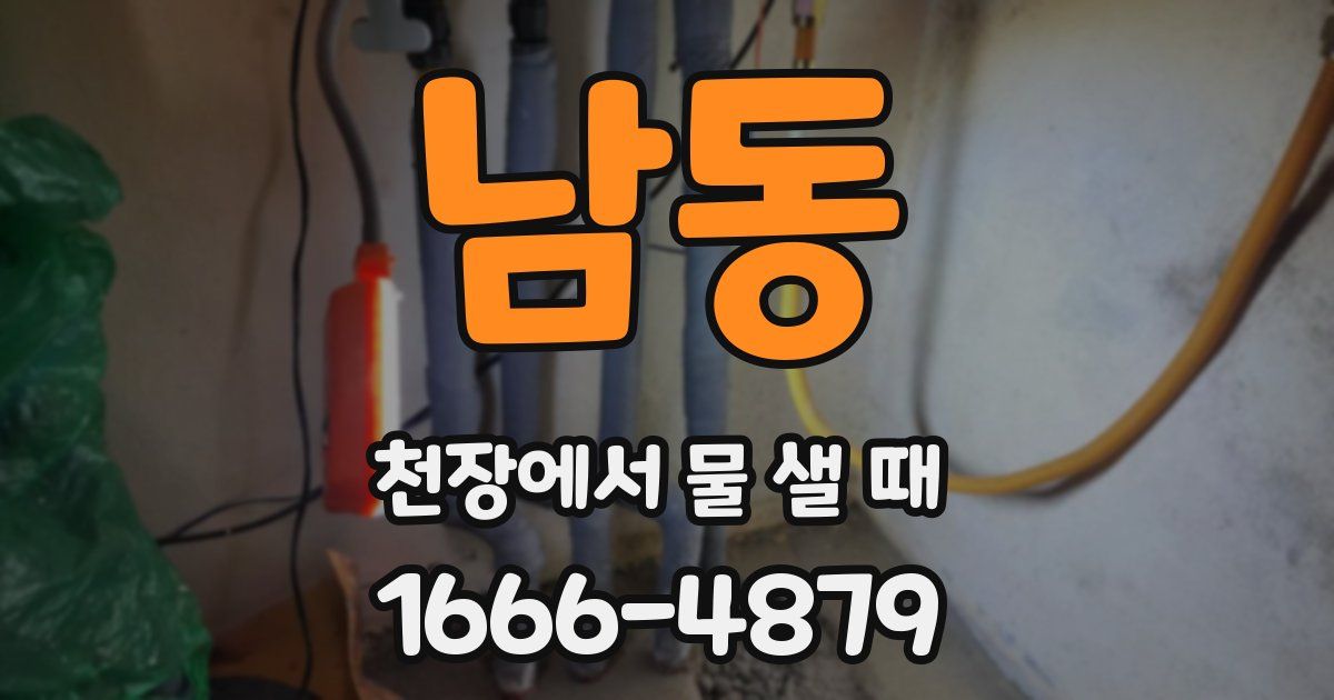 남동 천장에서 물 샐 때