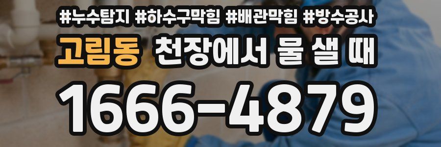 고림동 천장에서 물 샐 때