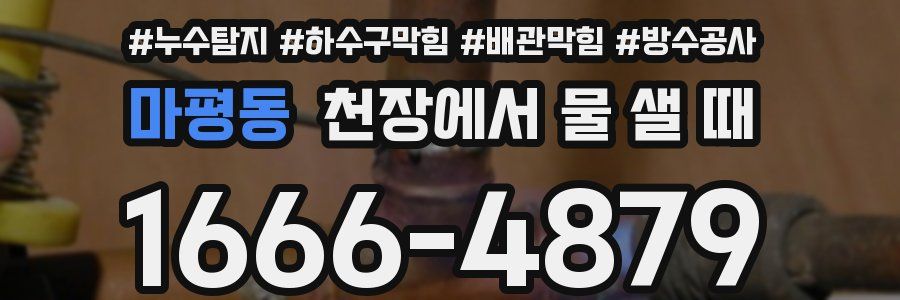 마평동 천장에서 물 샐 때