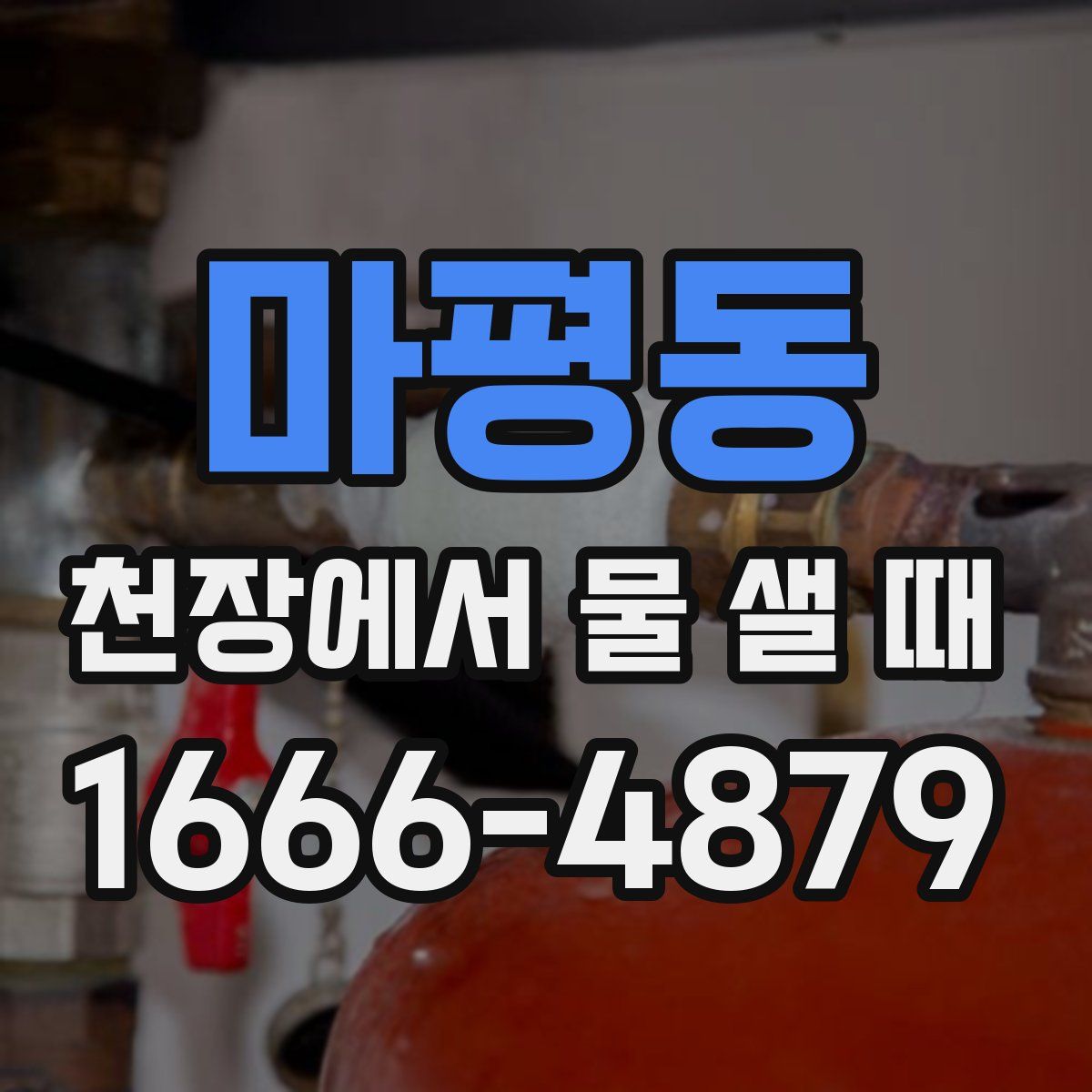 마평동 천장에서 물 샐 때