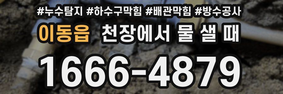 이동읍 천장에서 물 샐 때