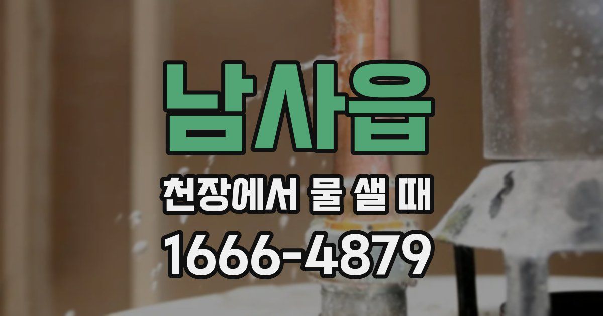 남사읍 천장에서 물 샐 때