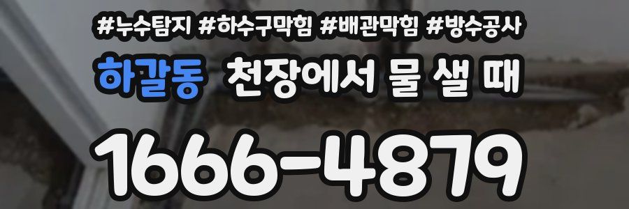 하갈동 천장에서 물 샐 때