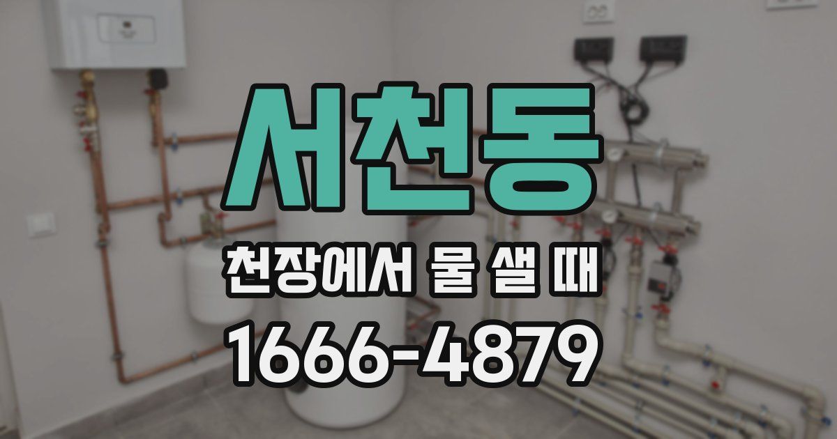 서천동 천장에서 물 샐 때