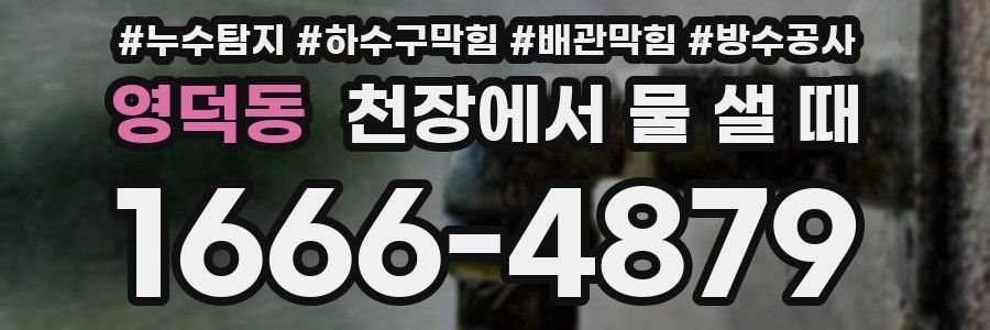 영덕동 천장에서 물 샐 때