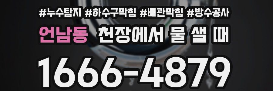 언남동 천장에서 물 샐 때