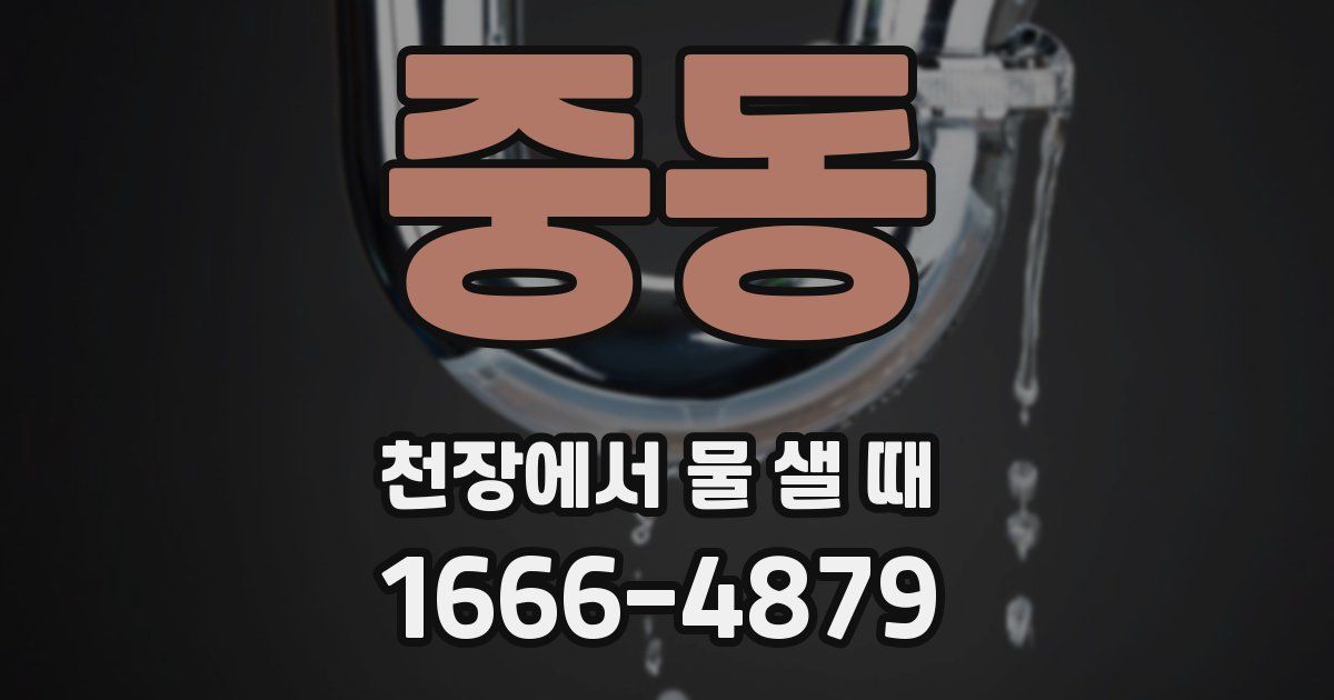 중동 천장에서 물 샐 때