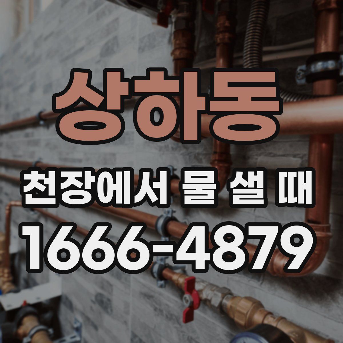 상하동 천장에서 물 샐 때
