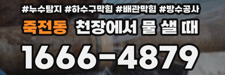 죽전동 천장에서 물 샐 때