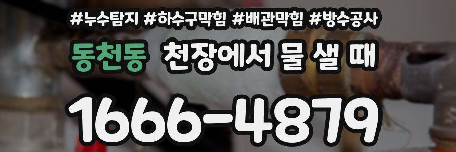 동천동 천장에서 물 샐 때