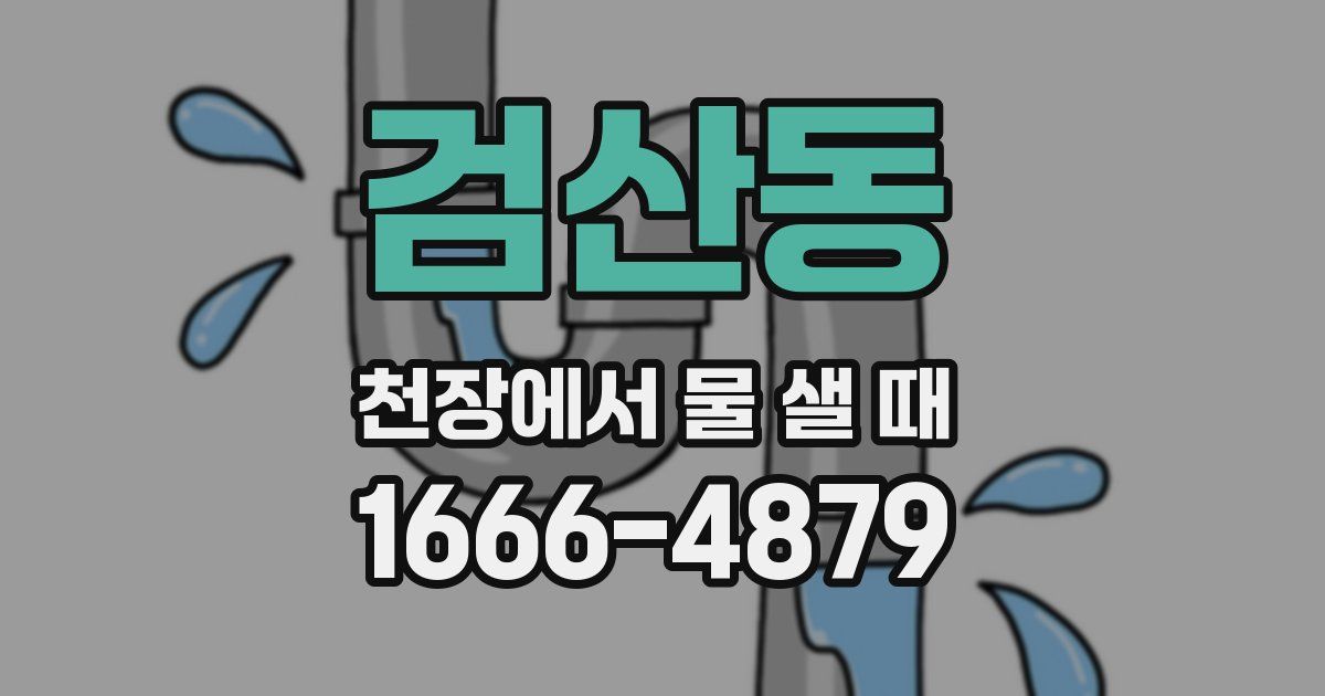 검산동 천장에서 물 샐 때
