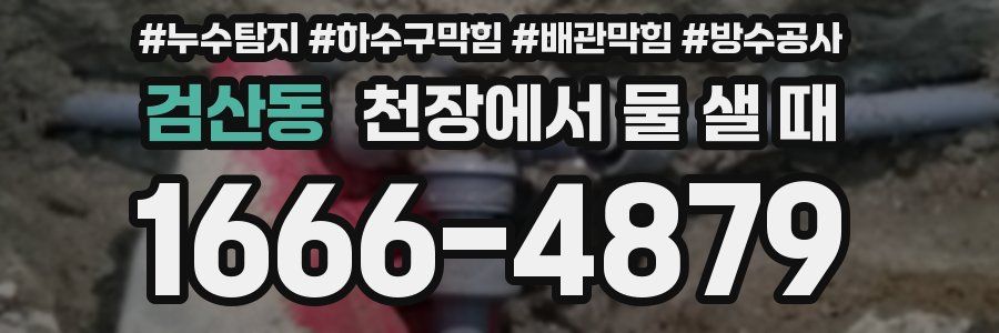 검산동 천장에서 물 샐 때