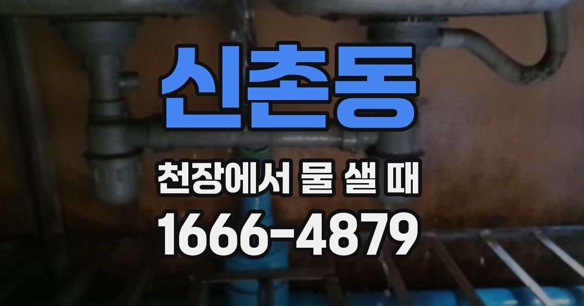 신촌동 천장에서 물 샐 때