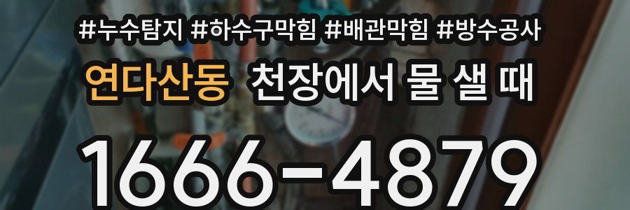연다산동 천장에서 물 샐 때