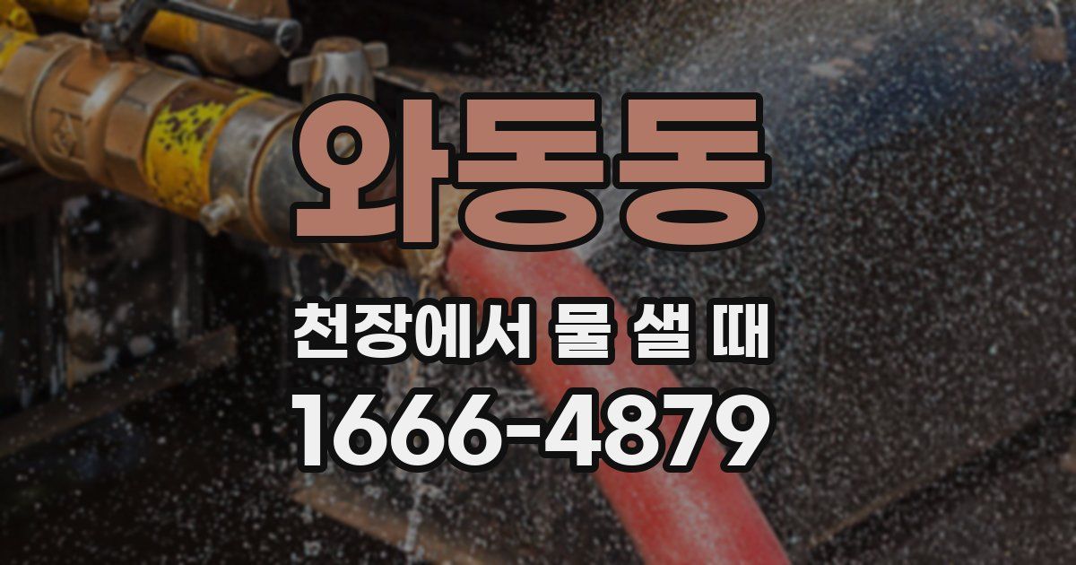 와동동 천장에서 물 샐 때