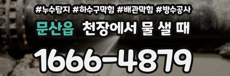 문산읍 천장에서 물 샐 때