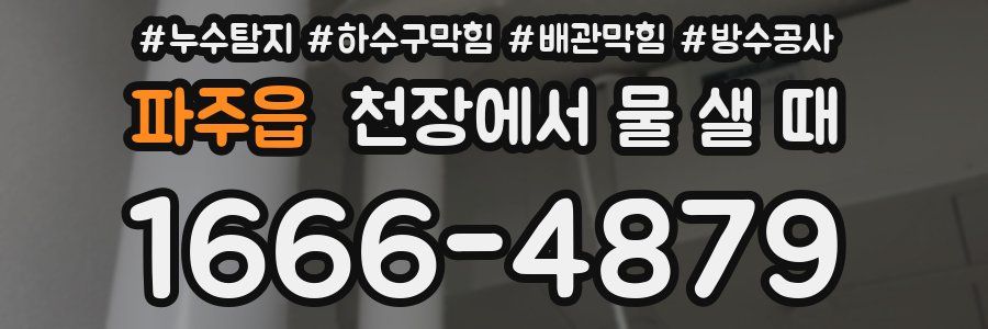 파주읍 천장에서 물 샐 때