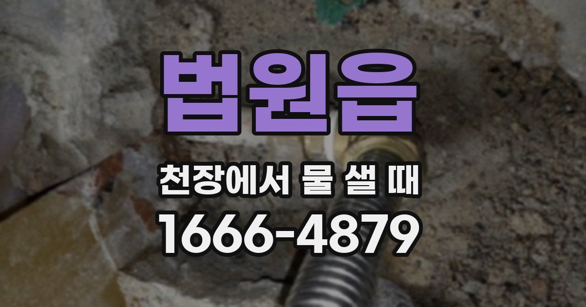 법원읍 천장에서 물 샐 때