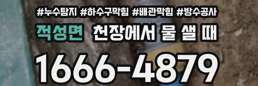 적성면 천장에서 물 샐 때