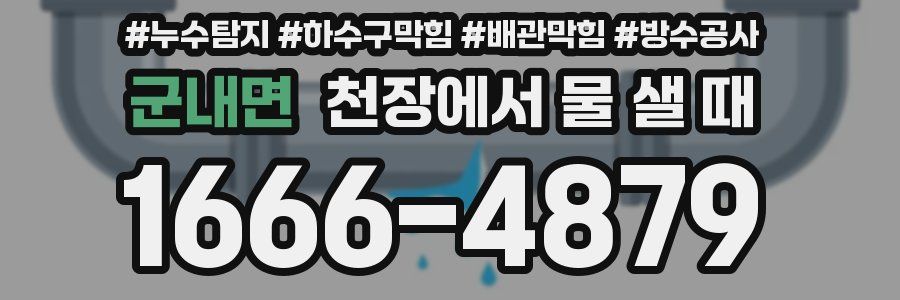군내면 천장에서 물 샐 때