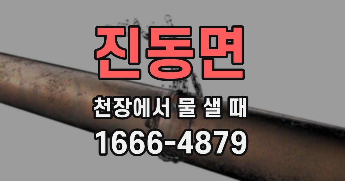 진동면 천장에서 물 샐 때