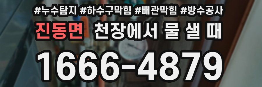 진동면 천장에서 물 샐 때