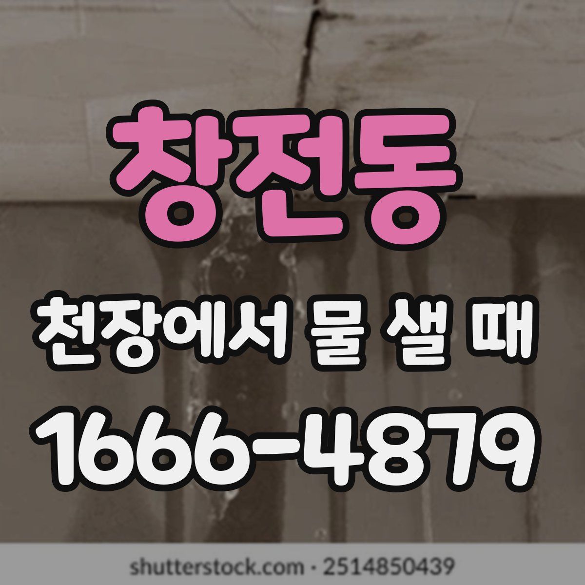 창전동 천장에서 물 샐 때
