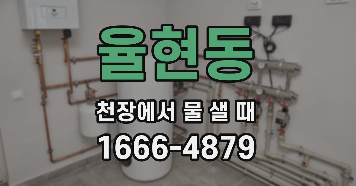 율현동 천장에서 물 샐 때